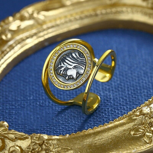 Bague pièce de monnaie grecque Felicistes R1051