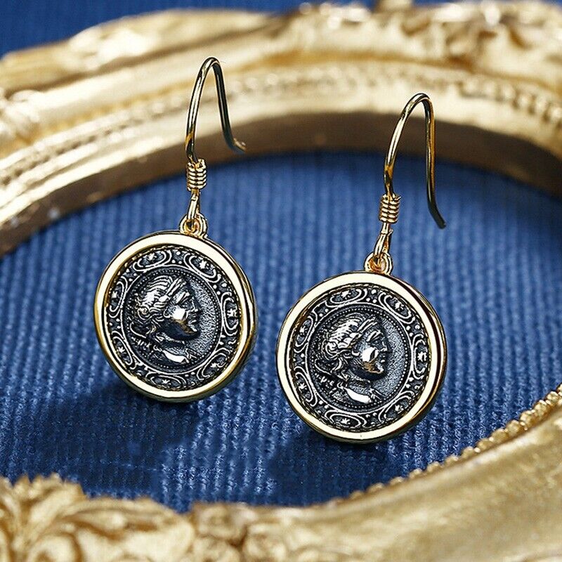 Boucles d'oreilles en pièces de monnaie romaines Artemis E1060
