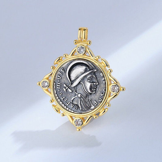 Pendentif pièce de monnaie grecque Mars N1028