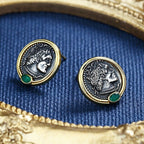 Boucles d'oreilles en pièces de monnaie grecques Ptolémée II E1043