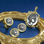 Bague épaisse de pièce de monnaie grecque Dionysos R1071