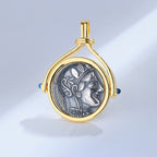 Pendentif pièce de monnaie grecque Athéna N1006