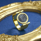 Richesse Tyche Réplique Bague de pièce de monnaie grecque R1041