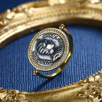 Bague rotative CZ Halo, pièce ancienne, R1063