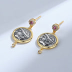Boucles d'oreilles en pièces de monnaie grecques Aphrodite E1036