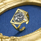 Bague de pièce de monnaie grecque Athena Shield R1054
