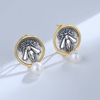 Boucles d'oreilles en pièces de monnaie grecques Ephesus Bee E1039