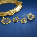 Boucles d'oreilles en pièces de monnaie grecques Athéna E1033