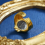 Bague de réplique de pièce de monnaie grecque Demeter R1024