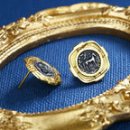Boucles d'oreilles en pièces de monnaie grecques Lion rugissant E1015