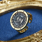 Bague pièce de monnaie serpent de Pergame R1019