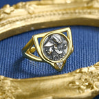 Bague de pièce de monnaie grecque Athena Shield R1054