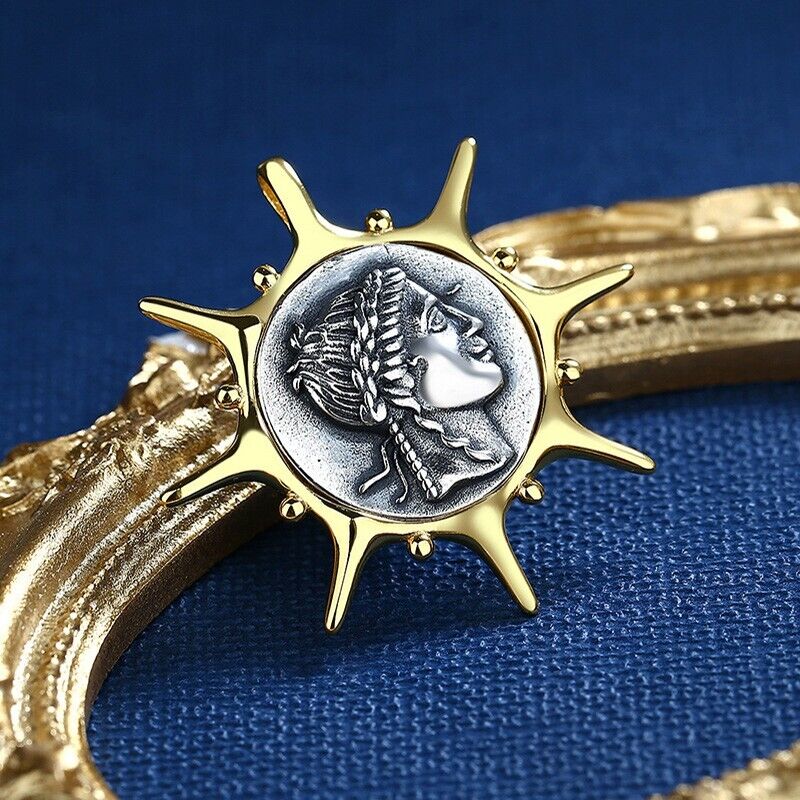 Pendentif pièce de monnaie romaine Apollo N1020