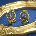 Boucles d'oreilles réplique de pièces de monnaie romaines E1008
