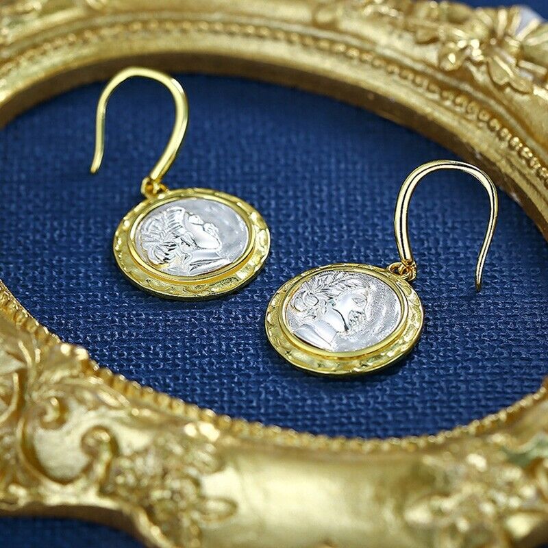 Boucles d'oreilles réplique de pièces de monnaie romaines E1077
