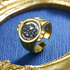 Bague de réplique de pièce de monnaie grecque Demeter R1024