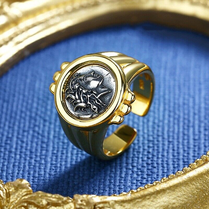 Bague de réplique de pièce de monnaie grecque Demeter R1024