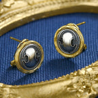 Boucles d’oreilles en pièces de monnaie grecques Bouclier et Pot E1076