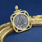 Pendentif pièce de monnaie grecque Athéna N1032