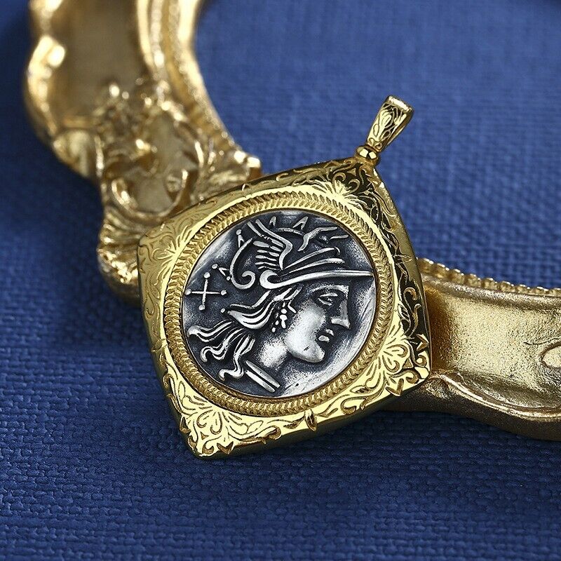 Pendentif en filigrane de pièce de monnaie romaine N1011