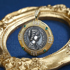 Pendentif pièce de monnaie romaine Julia Domna N1005