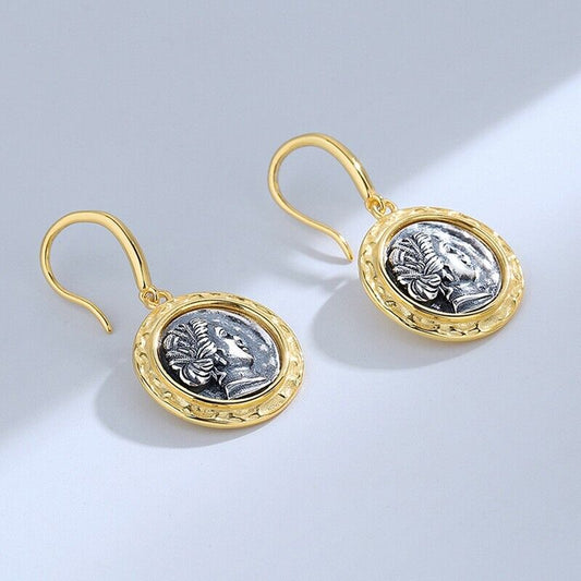 Boucles d'oreilles réplique de pièces de monnaie romaines E1057