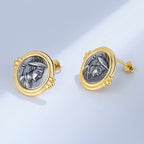 Boucles d'oreilles Hermès en pièces de monnaie grecques E1046