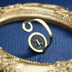 Bague pièce de monnaie lapin sicilien R1049