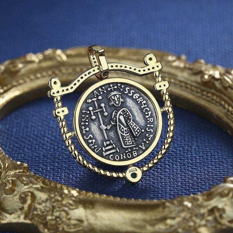 Pendentif Agate Bouclier Justinien II N1013