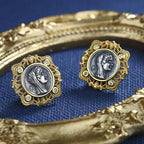 Boucles d'oreilles en pièces de monnaie grecques Arsinoe II E1000