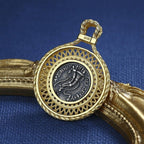 Pendentif pièce de monnaie grecque Arsinoe II N1001