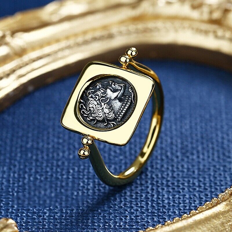 Retournement de l’anneau de pièce de monnaie grecque Ptolémée II R1042