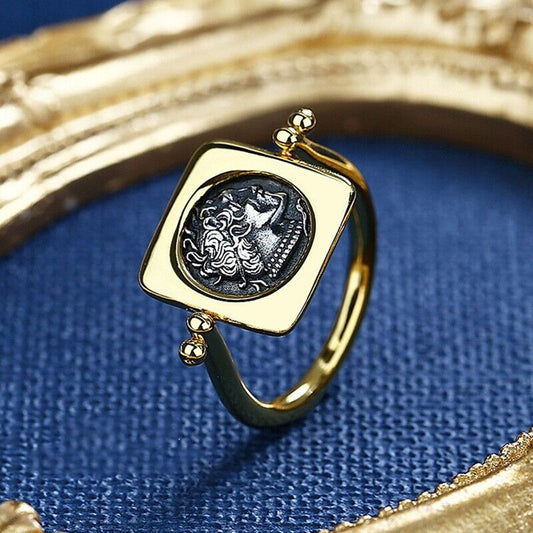 Retournement de l’anneau de pièce de monnaie grecque Ptolémée II R1042