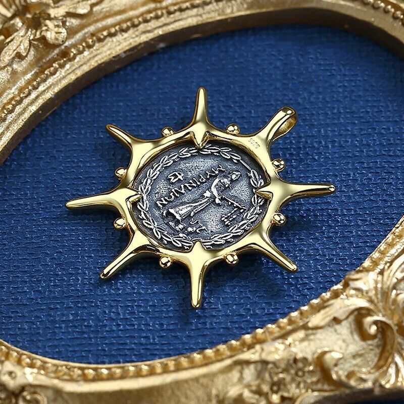 Pendentif pièce de monnaie romaine Apollo N1020