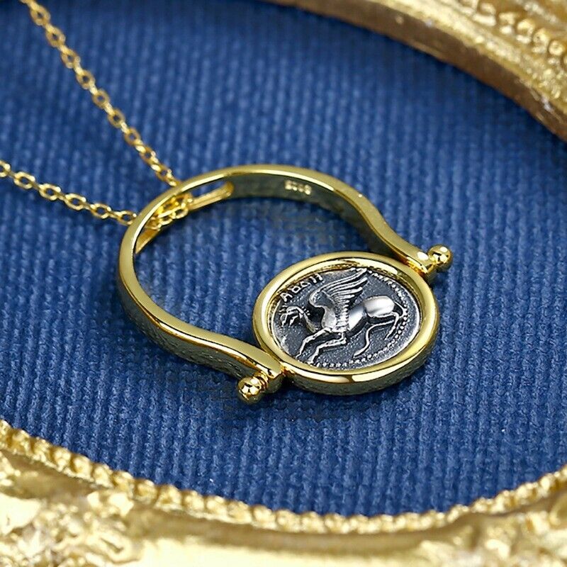 Gryphon Dauphin Grec Coin Flip Pendentif N1031