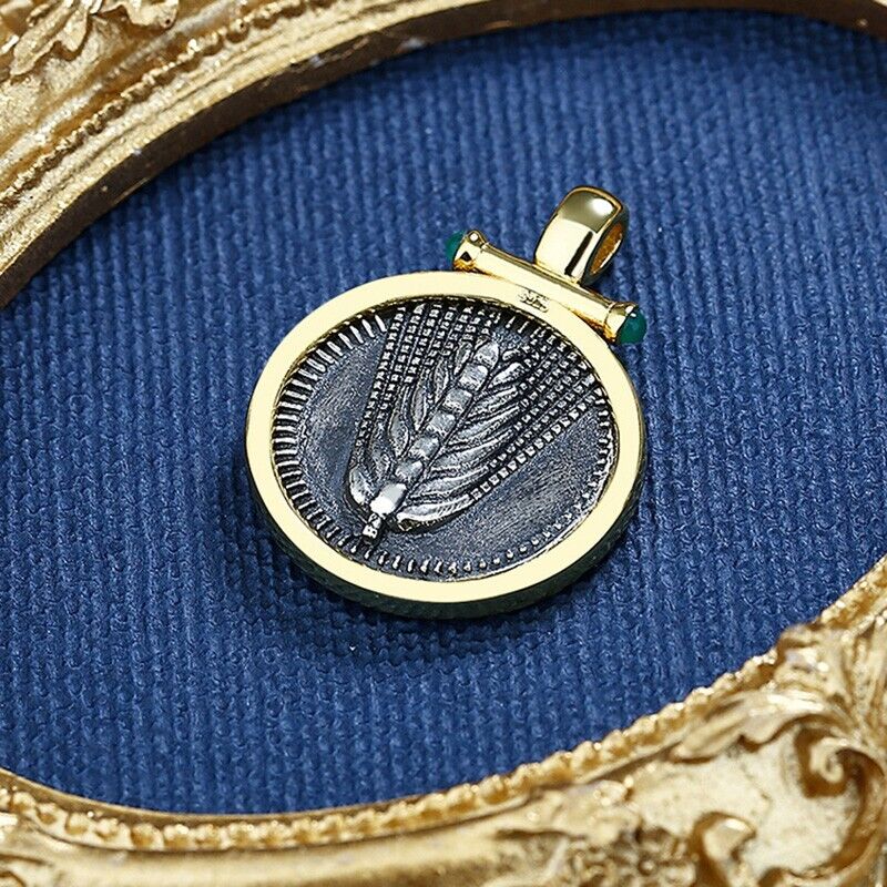 Pendentif pièce de monnaie romaine oreille de blé N1021