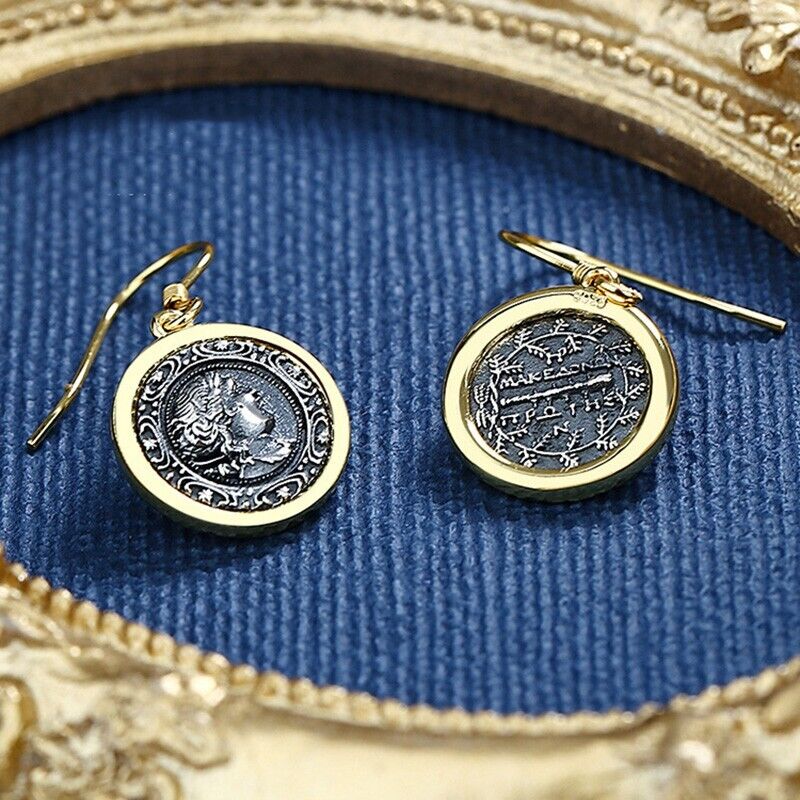 Boucles d'oreilles en pièces de monnaie romaines Artemis E1060
