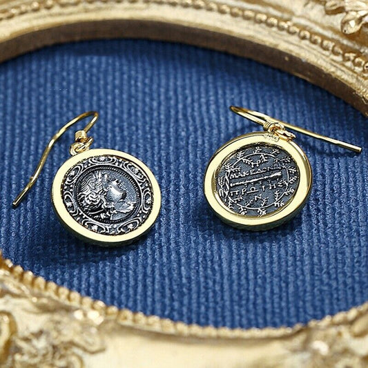 Boucles d'oreilles en pièces de monnaie romaines Artemis E1060