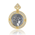 Pendentif Halo de pièce de monnaie romaine Apollo N1019