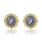 Boucles d'oreilles en pièces de monnaie romaines Julia Domna E1005