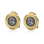 Boucles d'oreilles Hercules en pièces de monnaie grecques E1029