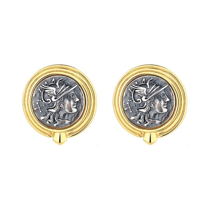 Boucles d'oreilles réplique de pièces de monnaie romaines E1006