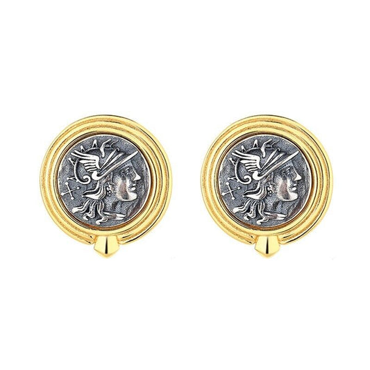 Boucles d'oreilles réplique de pièces de monnaie romaines E1006