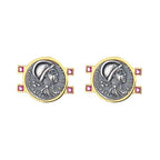 Boucles d'oreilles en pièces de monnaie grecques Mars E1067