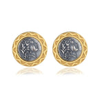 Boucles d'oreilles en pièces de monnaie grecques Demeter E1025