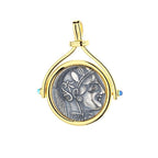 Pendentif pièce de monnaie grecque Athéna N1006