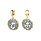 Boucles d'oreilles en pièces de monnaie grecques souriantes Apollo E1035