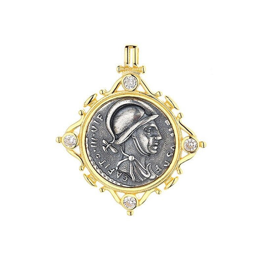 Pendentif pièce de monnaie grecque Mars N1028