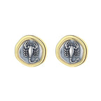 Boucles d'oreilles pièce de monnaie romaine Scorpion E1018