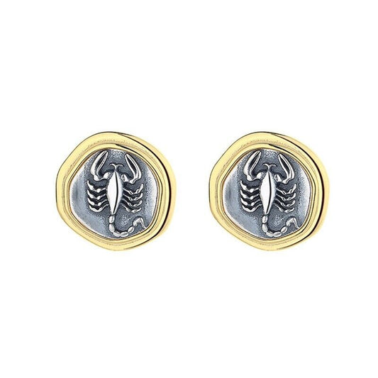 Boucles d'oreilles pièce de monnaie romaine Scorpion E1018